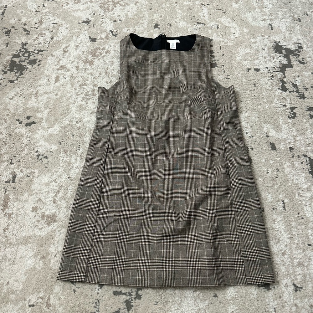 H&M Plaid Mini Shift Dress Size Medium - Picture 2 of 4